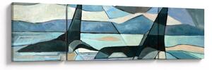 Obraz - Kosatky (170x50 cm)