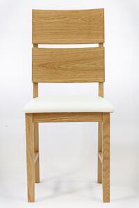Dubová židle 03 Eko kůže černá/bílá 43x95x43