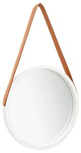 Nástěnné zrcadlo s popruhem 40 cm bílé 320360