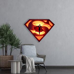 HDF Dřevěný barevný obraz Superman