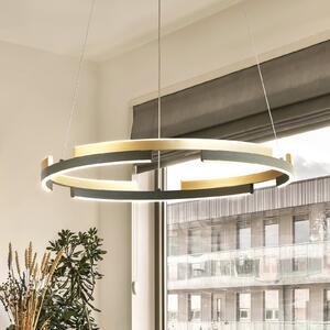 FISCHER & HONSEL Circly LED závěsné světlo, kov, dálkové ovládání, stmívatelné, stmívatelný, Černá, Obývací pokoj / jídelna, kov, Moderní