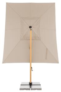 Doppler ALU WOOD XL 400 x 300 cm - výkyvný zahradní slunečník s boční tyčí