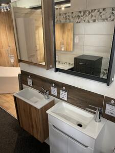 Kingsbath Leo Antracit 50 zrcadlová skříňka do koupelny s LED osvětlením