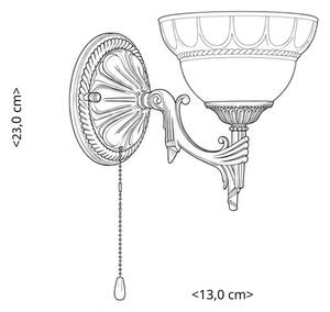 Brilagi - Nástěnná lampa DAHLIA 1xE27/40W/230V mosaz
