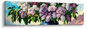 Obraz - Kytice šeříků (170x50 cm)