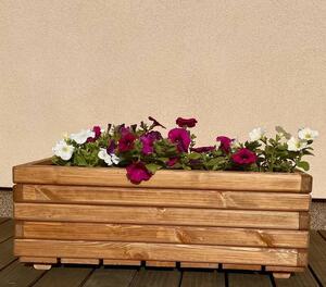 Dřevěný zahradní květináč AKSAMIT, teak, 800x400x300 (Krásné zpracování!)