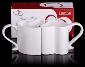 Romantické šálky SRDCE – bílý set pro páry - 959 - 384 - 389 - 477