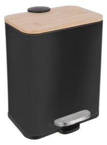 Černý nášlapný odpadkový koš z nerezové oceli 5 l Black – Orion
