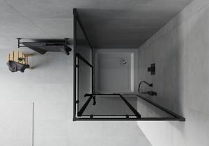Mexen Rio čtvercový sprchový kout 80 x 80 cm, Grafitově černá, Černá + sprchová vanička Rio, Bílá