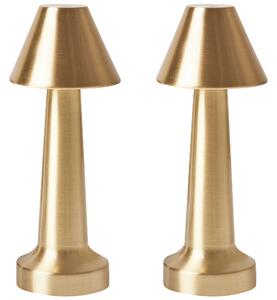 Sada 2 LED bezdrátových stolních lamp JOANES se stmívačem Kov Zlatá
