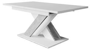Jídelní stůl Lezuma, Barva: bílá / beton Mirjan24 5902928803143