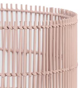 Světle růžové bambusové stínidlo Rodger - Ø 30*25 cm