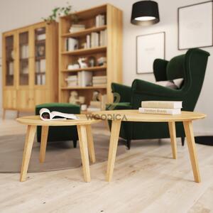 Dubový konferenční stolek Ław24 110x45x110