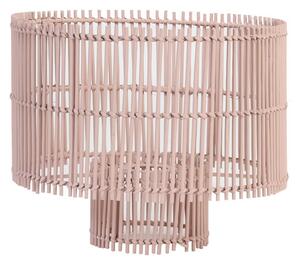 Světle růžové bambusové stínidlo Rodger - Ø 30*25 cm