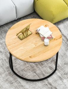 Dubový kulatý konferenční stolek Ław03 malý