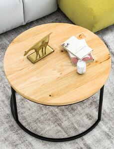 Dubový kulatý konferenční stolek Ław03 velký