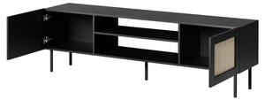 TV skříňka/stolek Wilent, Barva: černý mat / černý mat + linol calabria Mirjan24 5903211301308