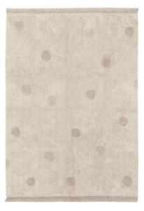 Krémový pratelný ručně tkaný bavlněný dětský koberec 120x160 cm Hippy Dots Vintage Nude – Lorena Canals
