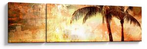Obraz - Palmy na pláži (170x50 cm)