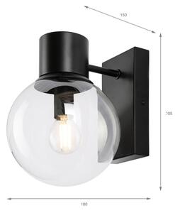 Nástěnná lampa SFERIO 1xE14/5W/230V černá/čirá