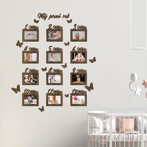 Dřevo života | Fotorámečky pro miminko - můj první rok | Barva: Bílá | Rozměry (cm): 13x9
