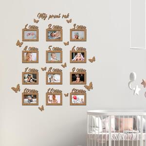 Dřevo života | Fotorámečky pro miminko - můj první rok | Barva: Javor | Rozměry (cm): 13x9