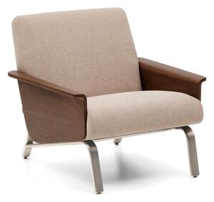 Světle hnědé žinylkové křeslo Amsen – Kave Home