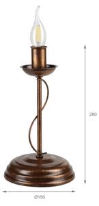 Stolní lampa ANTON 1xE14/60W/230V bronzová