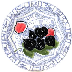 Gien OISEAU BLEU FRUITS Dezertní talíře sada 4 různých kusů