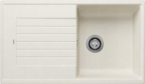 Blanco Zia 5 S, silgranitový dřez 860x500x190 mm, 1-komorový, bílá jemná, BLA-527204