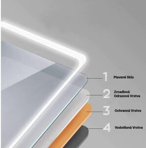 D‘Eluxe Koupelnové podsvícené LED zrcadlo 50x70cm SINGLE TOUCH PS33K