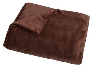Heboučká mikroflanelová deka v tmavě hnědé barvě. Rozměr deky je 150x200 cm