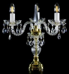 Stolní lampa křišťálová S09032CE, Varianta Zlatá