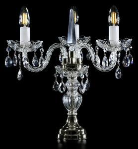 Stolní lampa křišťálová S09032CE, Varianta Stříbrná