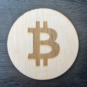 Podtácek Bitcoin světlý