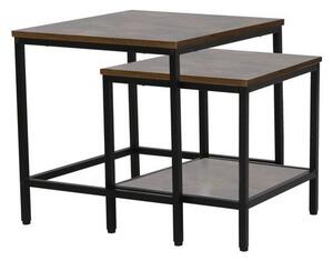 Přístavný stolek WINDY hnědá/černá