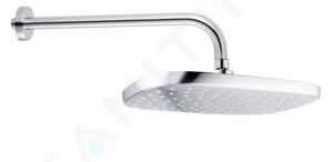 Kielle Hlavová sprcha 290, 1 proud, sprchové rameno 350 mm, chrom/bílá 20118SE0