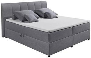 POSTEL BOXSPRING, 180/200 cm, textil, šedá MID.YOU - Postele boxspring, Online Only