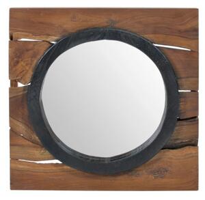 Kulaté zrcadlo masiv recyklovaný teak Romea 50x50
