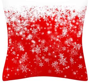 Tutumi - Vánoční povlak na polštář - červená/bílá - 45X45 cm