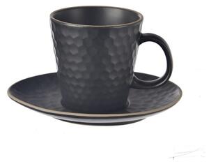 Černý keramický šálek na cappuccino 250 ml Tea Time – Orion