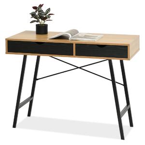 PC stolek Fallon (dub černý + černá). Akce -15%