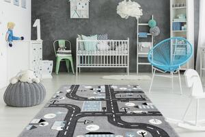 Kayoom Dětský koberec Australia - Marree stříbrná Rozměr: 120 x 170 cm
