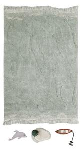 Bavlněný dětský hrací koberec v mentolové barvě 90x130 cm Waves – Lorena Canals