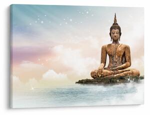 Obraz - Buddha dohlížející na zemi (70x50 cm)