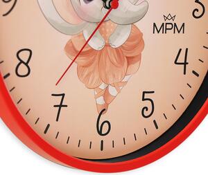 Designové plastové hodiny červené MPM E01M.4268.20