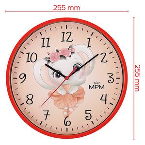 Designové plastové hodiny červené MPM E01M.4268.20