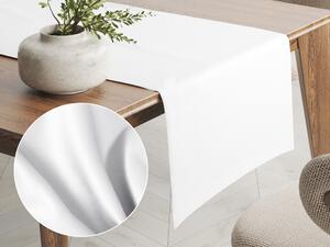 Biante Teflonový běhoun na stůl TF-027 Bílý bez vzoru 20x120 cm