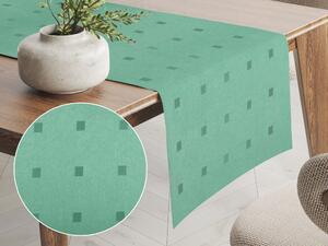 Biante Dekorační běhoun na stůl PM-023 Čtverečky na světle zeleném 45x160 cm
