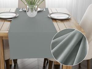 Biante Sametový běhoun na stůl SV-029 Cementově šedý 35x120 cm